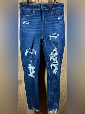 American Eagle Womens Hi-Rise Jegging Size 8 Next Level Stretch Distressed